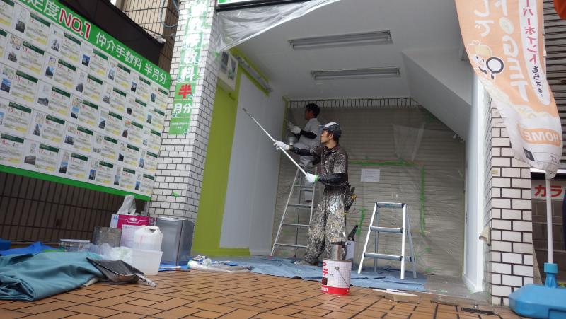大阪京阪沿線での店舗,テナント,看板,イメージカラーデザイン塗装は,塗装プロ職人工房にお任せ!